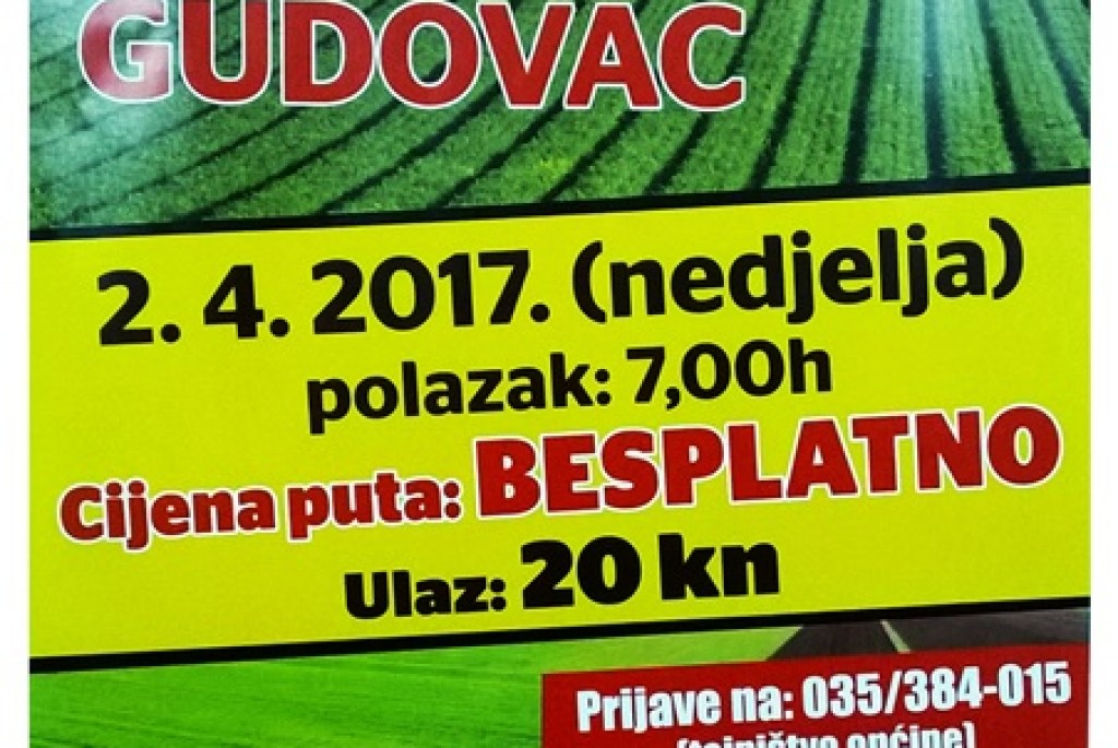 20. proljetni sajam Gudovac - 02.04.2017.(nedjelja)  - polazak 07:00sati