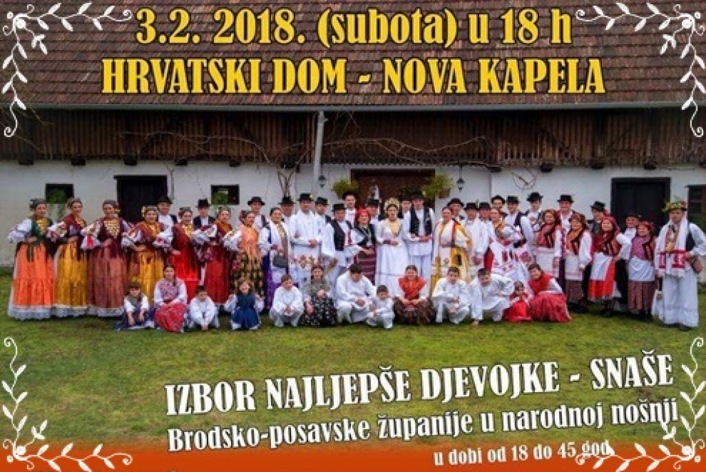 Županija igra i pjeva  -  03.02.2018.(subota) u 18:00 sati, Hrvatski dom, Nova Kapela